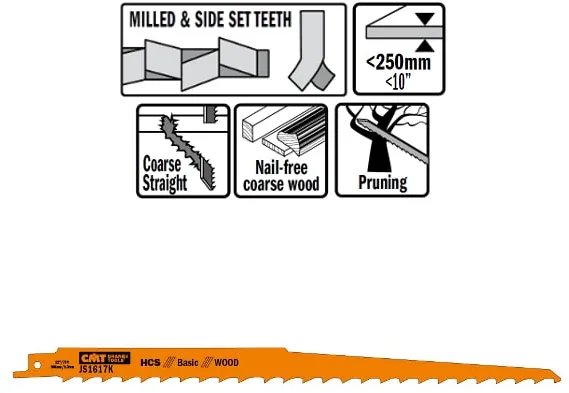 Bajonettsågblad 300mm HCS Basic