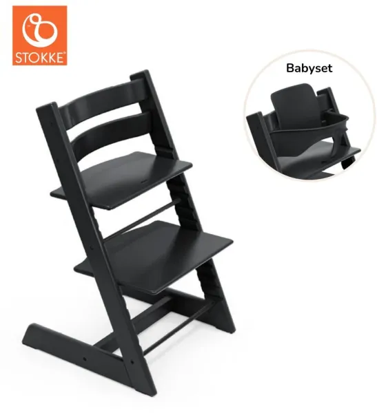 Tripp Trapp Matstol inkl. Babysats - Svart