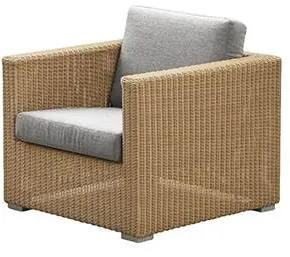 Cane-Line Chester loungestol, Natural, dyna i ljusgrå