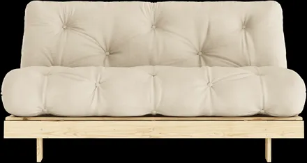 Karup Design Roots Bäddsoffa m. Madrass 160x200 747 Beige/Furu